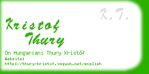 kristof thury business card